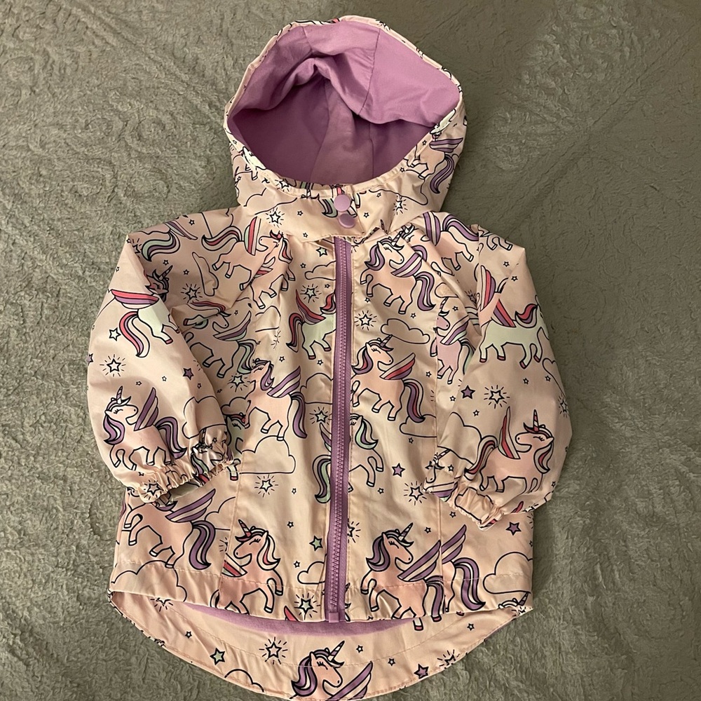 Girls Unicorn Raincoat 6/9 months